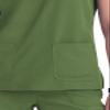 KOI Planet Meadow Women's 2-Pocket Eco-Friendly Scrub Top Martini Olive Small view 3