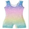 Funnycokid Gymnastics Leotards for Girls Kids Outfits Sparkly Clothes Ballet Unitard One Piece, diamond rainbow, 4-5T view 2