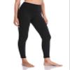 YUNOGA Women's High Waisted Workout Leggings 25" Inseam Ultra Soft Tummy Control Yoga Pants (XXL, Black) view 1