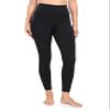 YUNOGA Women's High Waisted Workout Leggings 25" Inseam Ultra Soft Tummy Control Yoga Pants (XXL, Black) view 2
