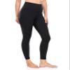 YUNOGA Women's High Waisted Workout Leggings 25" Inseam Ultra Soft Tummy Control Yoga Pants (XXL, Black) view 4