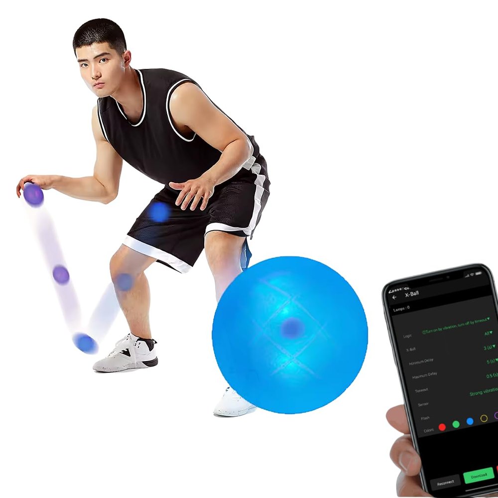 Lubeby Smart Intelligent Training Lights Ball App Control Reaction Training Balls for Athletes Training (Pack of 3), Standard