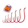 KUNSILANE Octopus Beak Fishing Circle Hooks - 100 Pack - 6 Size - Red view 1