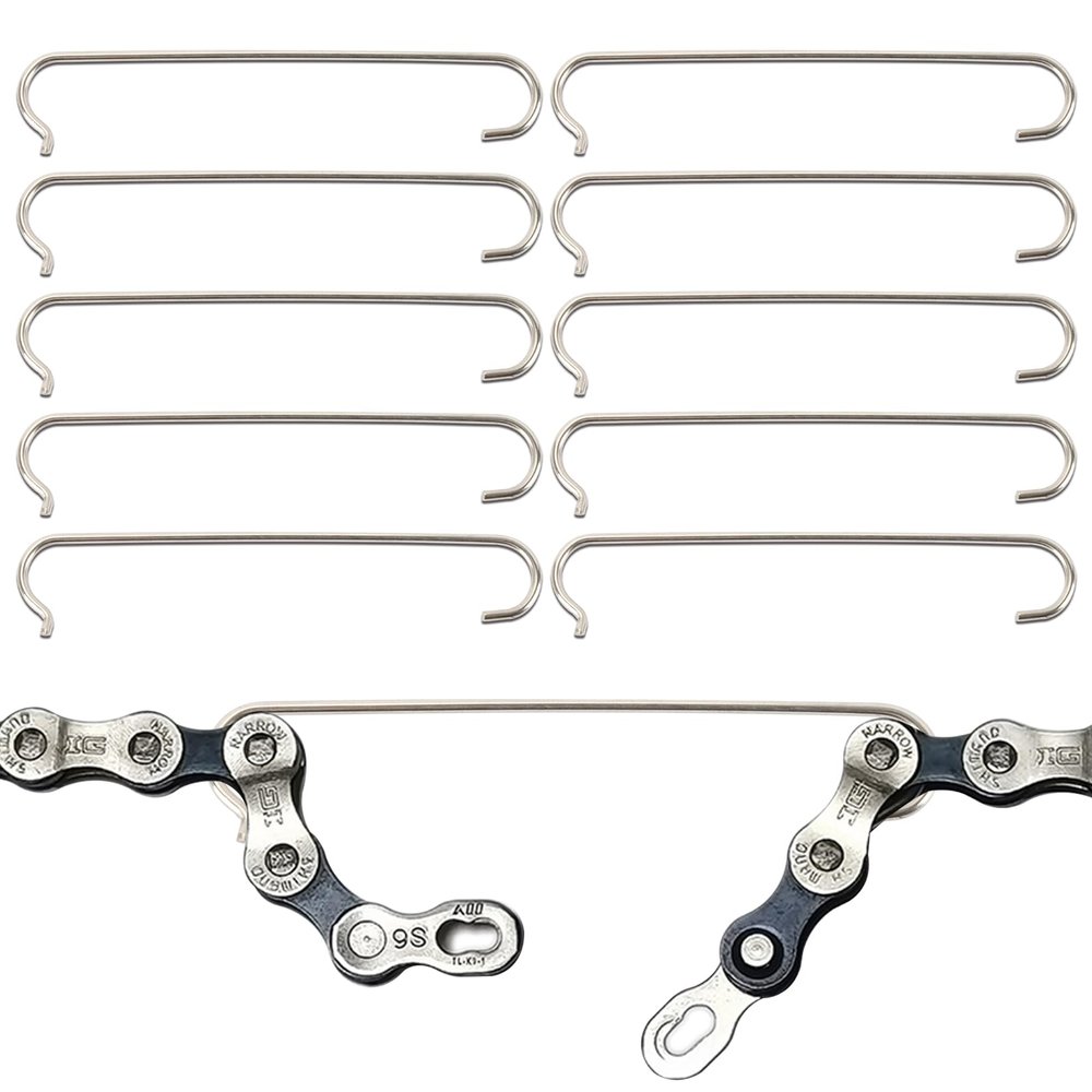 10PCS Bike Chain Hooks 304 Stainless Steel - PSLER Bicycle Chain Hook for Chain Repair Bicycle Chain Tool Bicycle Chain Accessories for Mountain Road Bicycle Bike