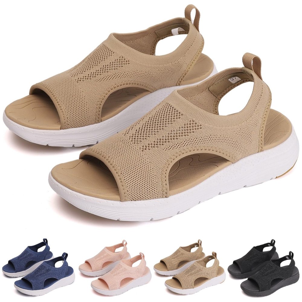 Women's Breathable Orthopedic Sandals Comfortable Walking Tennis Shoes Sandals Arch Support Wide Fit Plantar Fasciitis Sport Athletic Hiking Outdoor Active Summer Dressy Soft Mat Diabetic Sandalss (Brown, Adult, Women, 6, Numeric, US Footwear Size Sy