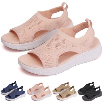 Women's Breathable Orthopedic Sandals Comfortable Walking Tennis Shoes Sandals Arch Support Wide Fit Plantar Fasciitis Sport Athletic Hiking Outdoor Active Summer Dressy Soft Mat Diabetic Sandalss (Pink, Adult, Women, 5.5, Numeric, US Footwear Size S