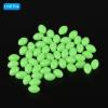 PATIKIL 10x7mm Glow Fishing Beads, 100Pcs Plastic Oval Rubber Luminous Fishing Bait Eggs Rig Bead Tackle Lures Accessories with Storage Box, Green view 3