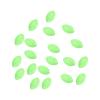 PATIKIL 10x7mm Glow Fishing Beads, 100Pcs Soft Plastic Oval Rubber Luminous Fishing Bait Eggs Rig Bead Tackle Lures Accessories with Storage Box, Green view 1