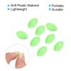 PATIKIL 10x7mm Glow Fishing Beads, 100Pcs Soft Plastic Oval Rubber Luminous Fishing Bait Eggs Rig Bead Tackle Lures Accessories with Storage Box, Green view 4
