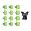 Amagogo 12x Soccer Replacement Spikes Screw in 7mm 10mm Professional Football Shoe Spikes Rugby for Indoor Outdoor Sports, Green view 1