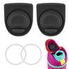 4pcs Bottle Seal Ring & Replacement Rubber Stopper for Owala FreeSip 16oz 19oz 24oz 32oz 40oz, Silicone O Ring Water Bottle Top Lid Parts, Cap Mouth Plug Gasket Accessories, BPA-Free (Black) view 1