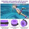 Motionchic 5 Pcs Pool Aquatic Exercise Set Including 2 Lightweight Water Dumbbells, 2 Ankle Swimming Weights, and Swim Belt Water Exercise Equipment for Aquatic Aerobics(Purple,Classic) view 4