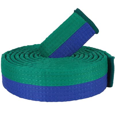 CREATCABIN Green Blue Karate Belt Polyester Martial Arts Belt Judo Jiu-Jitsu TKD Aikido Uniform Ranking Belt Long Soft Universal Fit Belts Taekwondo for Men Women Sports Training Equipment 9.2ft