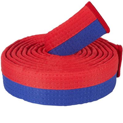 CREATCABIN Red Blue Karate Belt Polyester Martial Arts Belt Judo Jiu-Jitsu TKD Aikido Uniform Ranking Belt Long Soft Universal Fit Belts Taekwondo for Men Women Sports Training Equipment 9.2ft