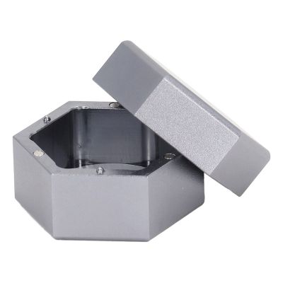 YUSHANCHENG Pool Chalk Holder for Billiards,Mini Portable Billiard Chalk Case Hexagonal Pool Chalk Box Holder Billiard Accessories (Gray)
