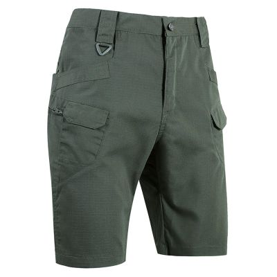 Ymosrh Mens Tactical Short Outdoor Cargo Lightweight Quick Dry Breathable Hiking Fishing Short Pants Work (XXL, Green)