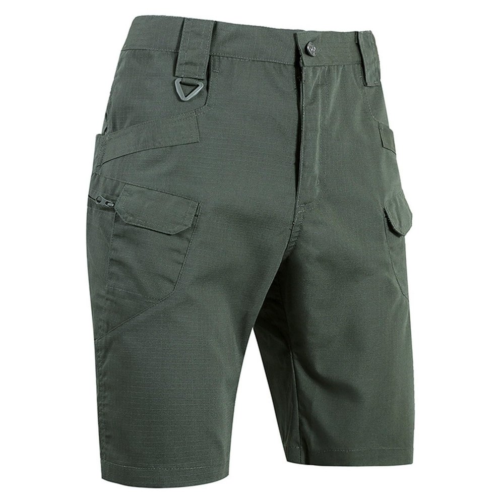 Ymosrh Mens Tactical Short Outdoor Cargo Lightweight Quick Dry Breathable Hiking Fishing Short Pants Work (XXL, Green)