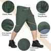 Ymosrh Mens Tactical Short Outdoor Cargo Lightweight Quick Dry Breathable Hiking Fishing Short Pants Work (XXL, Green) view 2