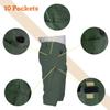 Ymosrh Mens Tactical Short Outdoor Cargo Lightweight Quick Dry Breathable Hiking Fishing Short Pants Work (XXL, Green) view 3