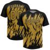 Softball Jerseys Personalized Stitched Customized Black and Gold Uniform for Kids Youth Boys Men Women, Design Your Own 2-Button Baseball Practice Tee Shirts, with Team Logos & Player Names view 1