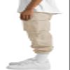 HUNGSON Mens Cargo Pants Drawstring Casual Hiking Pants Joggers Athletic Trousers Cotton Loose Straight Sweatpants for Men Beige view 2