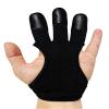 SUJAYU 3 Finger Archery Glove, Leather Fingers Protector Shooting Gloves Archery Protective Gloves, Archery Gloves Men Women, Genesis Bow Glove Archery Accessories (Small) view 1