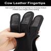 SUJAYU 3 Finger Archery Glove, Leather Fingers Protector Shooting Gloves Archery Protective Gloves, Archery Gloves Men Women, Genesis Bow Glove Archery Accessories (Small) view 3