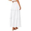 FQFGGYD Flowy Long Skirt for Women Summer Elegant High-Waisted Dress A-Line Skirt Cocktail Wedding Guest Flared Beach Dresses White view 2