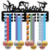 CREATCABIN Gymnastics Medal Holder Medal Hanger Display Wall Sports Race Competition Awards Ribbons Organizer Small Black Metal Mount Decor Frame for Wall Hanging 40+ Medals Player Gift 11.4x5.1Inch view 1