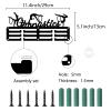 CREATCABIN Gymnastics Medal Holder Medal Hanger Display Wall Sports Race Competition Awards Ribbons Organizer Small Black Metal Mount Decor Frame for Wall Hanging 40+ Medals Player Gift 11.4x5.1Inch view 2