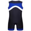 YEAHDOR Men's One Piece Sleeveless Surfing Swimsuit Front Zip Shorty Wetsuit Bodysuit Sun Protection Swimwear Blue X-Large view 4