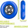 WHEELCOME Inline Skate Wheels Outdoor & Indoor Blade Roller Skate Wheels 85a Roller Hockey Wheels w/Bearings ABEC-9 for Scooter Luggage Repair, 64mm 70mm 72mm 76mm 80mm Dia, 8-Pack (Blue, 76mm) view 3