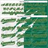Softball Personalized Stitched Uniform with Two Button Closure Design, White Kelly Green Sports Baseball Game Day T-Shirts, Custom Front and Back Name Number Practice Apparel for Family Friends Clubs view 3