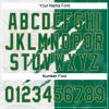 Softball Personalized Stitched Uniform with Two Button Closure Design, White Kelly Green Sports Baseball Game Day T-Shirts, Custom Front and Back Name Number Practice Apparel for Family Friends Clubs view 4
