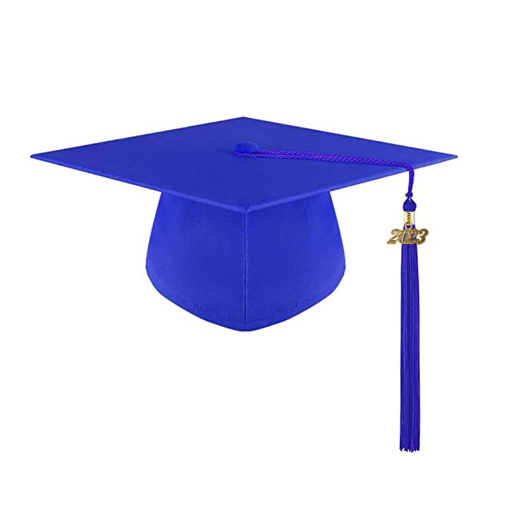 NineFit Basics 2024 Preschool Grad Caps Kindergarten Graduation Cap Child Size Grad Hats with Metal 2024 Tassel for (Blue, One Size)