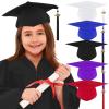 NineFit Basics 2024 Preschool Grad Caps Kindergarten Graduation Cap Child Size Grad Hats with Metal 2024 Tassel for (Blue, One Size) view 4