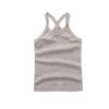 NineFit Basics Toddler Kids Girls Dance Tank Top Racerback Crop Soild Sleeveless Sports Dance Top Ballet Gymnastics (Grey, 4-5 Years) view 1