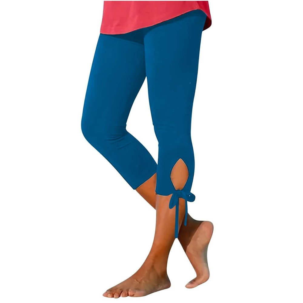 ZYXTIM Cotton Capri Pants for Women Women's Wide Leg Yoga Pants Capris Crossover High Waist Crop Dress Pants with Pockets Loose Lounge Casual Summer