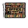 NineFit Basics Front Office Squad, Front Office Secretary Team- 4x3 Vinyl Stickers, Laptop Decal, Water Bottle Sticker (Set of 3) view 1
