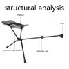 Camping Chair Foot Rest, Portable Camp Chair, Camping Footrest, Hammock Camping Chair Footrest, Folding Attachable Footrest Leg Rest Outdoor Folding Chair for Outdoor Gardening Fishing Beach (Grey) view 4