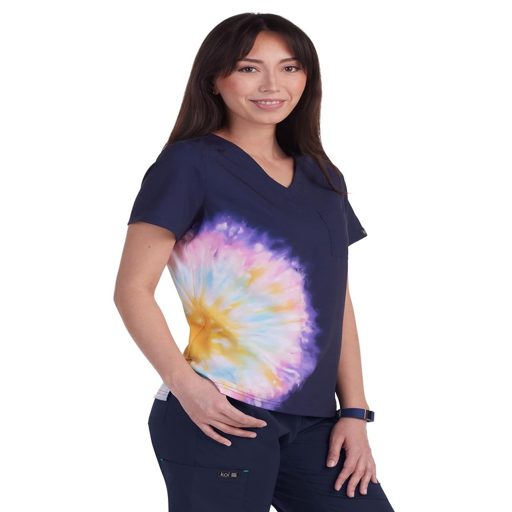KOI Basics 1114PLM Tie Dye Splash L