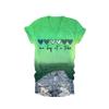 NineFit Basics One Day at A Time V Neck Tee One Day at A Time Shirts for Women Mental Health Shirt Tie Dye Casual Tee Graphic Shirt Forest, 5X-Large view 1