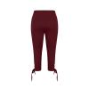 ZYXTIM Capri Pants for Women Stretch Capri Leggings for Women 2024 High Waisted Cutout Yoga Capris Lightweight Cozy Cropped Pants Solid Soft Lounge Pajams Pants B-red view 4