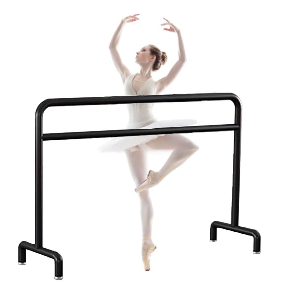 icVantA Ballet Barre Simple Black Metal Ballet Barre, The Double-Layer Leg Compression Bar is Suitable for Stretching Adults and Children, 2.5M/8.2FT