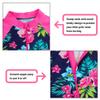 Girls Long Sleeve Rashguard One Piece Swimsuits UPF50+ Sun Protective Flower Zipper Swimwear S337_NavyFlower_92/98 view 3