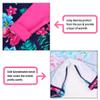 Girls Long Sleeve Rashguard One Piece Swimsuits UPF50+ Sun Protective Flower Zipper Swimwear S337_NavyFlower_92/98 view 4