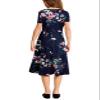 21KIDS Girls Floral Dress Kids Boho Short Sleeve Pleated Casual Dress with Pockets for Girls, Dark Blue3, 8 Years view 2
