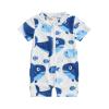 Hnyenmcko Infant Baby Boy Girls Rash Guard Swimsuit Short Sleeve Zipper Bathing Suit Toddler One Piece Swimwear Sunsuit (Wh-Sky Blue C, 18-24 Months) view 1
