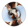 Animal Cow Bucket Hat for Women Men Reflective Bucket Hats Beach Summer Sun Hat Travel Fisherman Cap Black view 4