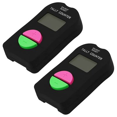 TopHomer 2 Packs Electronic Hand Clicker Counter Tally Counter Supermarket People Flow Manual Additio Subtraction Counter Clicker for Golf Football Sports